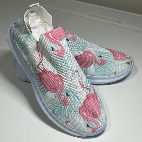 NWOT Flamingo Pull-on Lightweight Sneakers Size 11/11.5 EU 42 - Picture 3 of 10